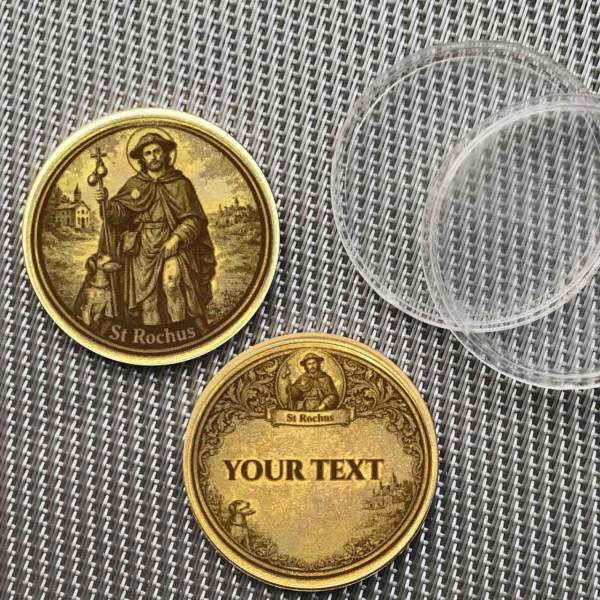 Cadeau Personnalisé Pièce Saint Roch avec Gravure