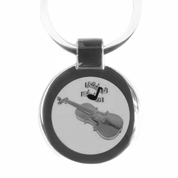 Geige Instrument Schlüsselanhänger personalisiert mit Gravur