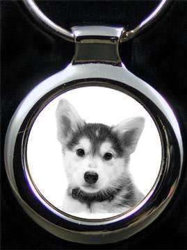 Husky Schlüsselanhänger mit Textgravur