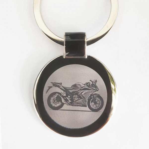 Honda CBR500R Gravur Schlüsselanhänger personalisiert - original Fotogravur