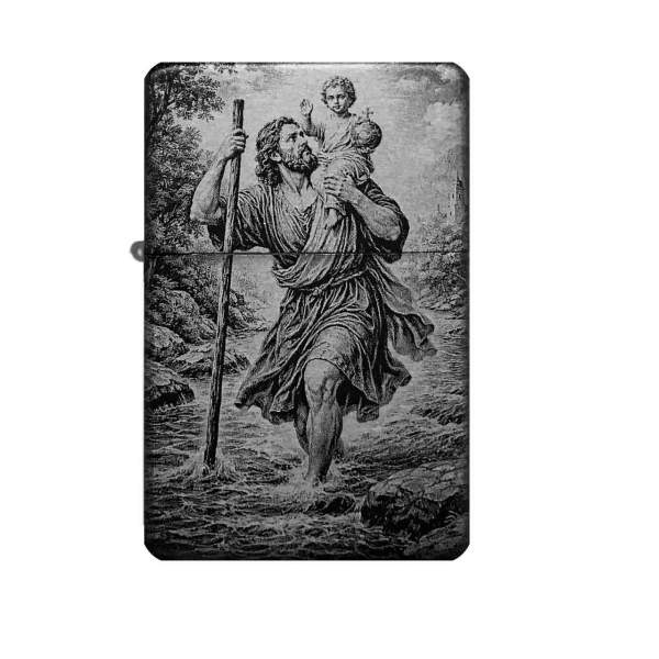 Feuerzeug – Heiliger Christophorus Motiv – Gravur optional