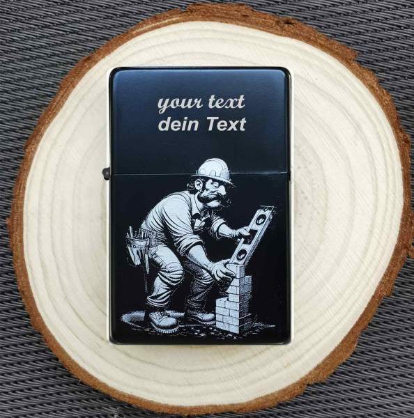 Maurer Polier Feuerzeug mit persönlicher Gravur Geschenkidee Berufe