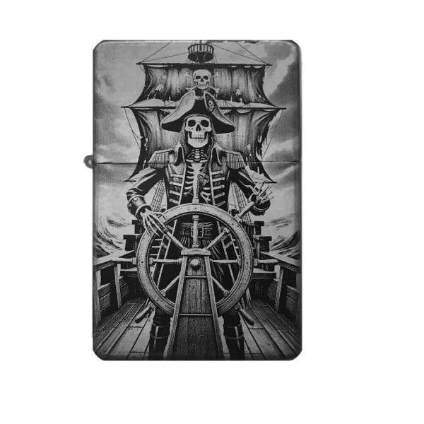Piraten-Schädel Skelett Feuerzeug mit Gravur | optional personalisiert | Shop-Fotogravur.de