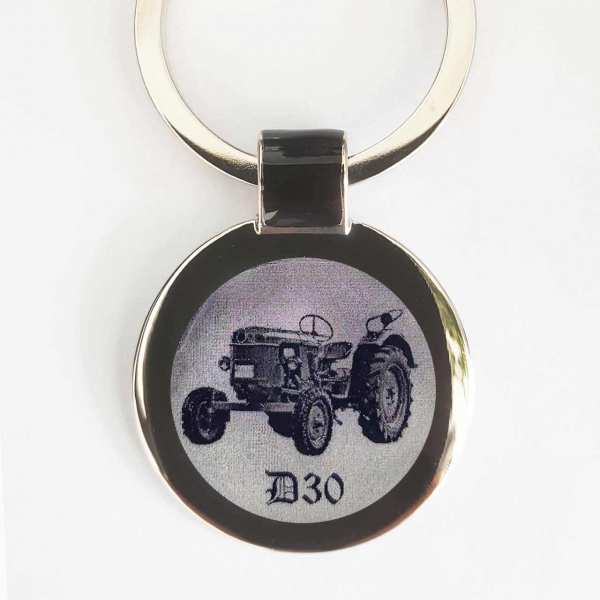 Deutz D30 Traktor Schlüsselanhänger personalisiert - original Fotogravur
