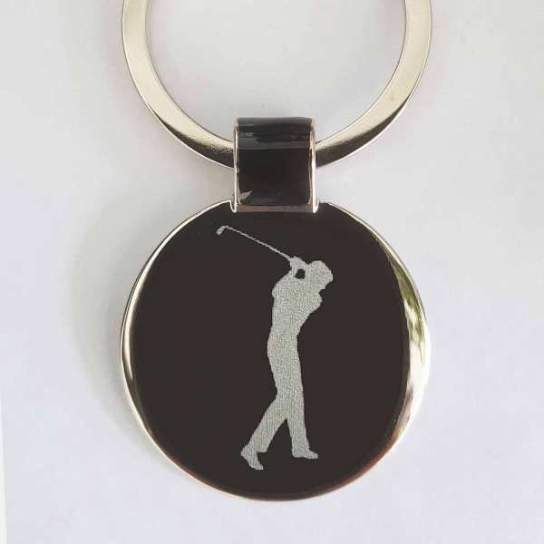 Golfer Schlüsselanhänger personalisiert mit Gravur