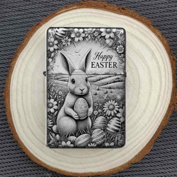 Feuerzeug Frohe Ostern Happy Easter Osterhase – personalisierbar