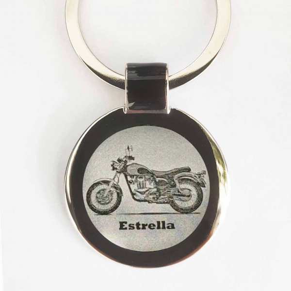Kawasaki Estrella Schlüsselanhänger personalisiert mit Gravur