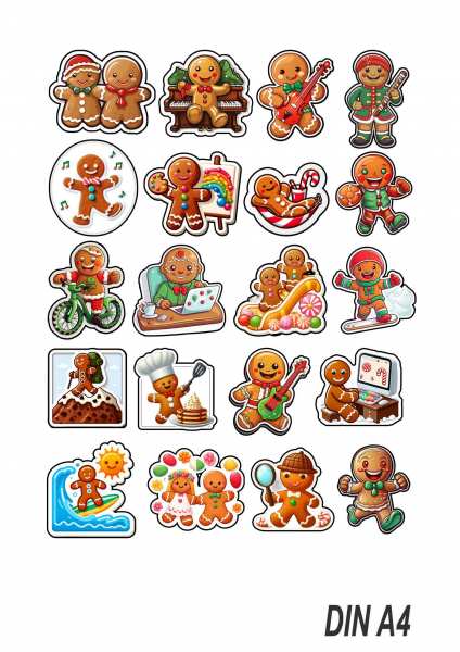 Lebkuchen Männchen & Frauen Sticker