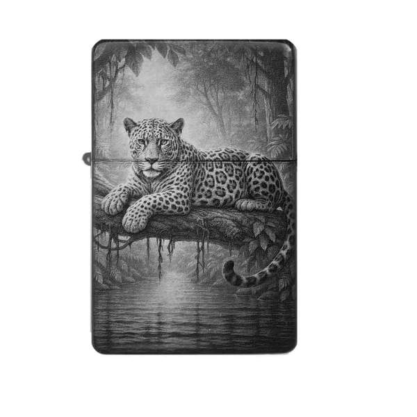 Leopard Feuerzeug optional personalisiert