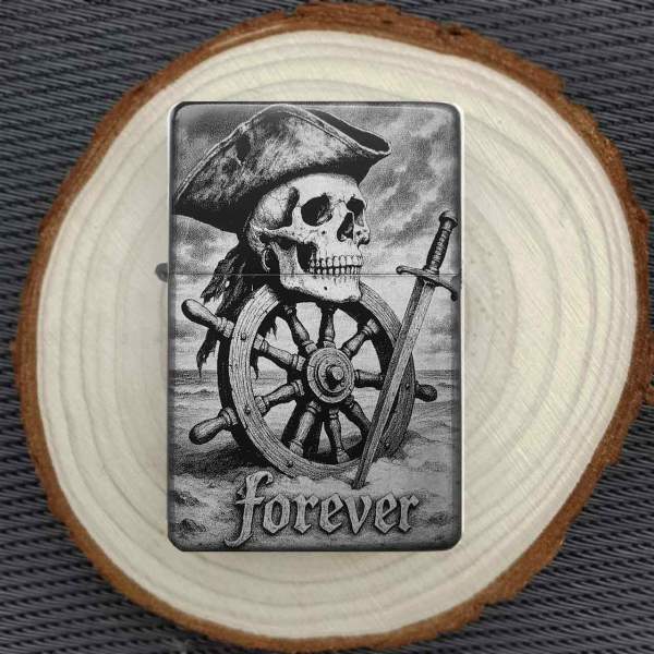 Forever Skull Feuerzeug Pirat optional personalisiert