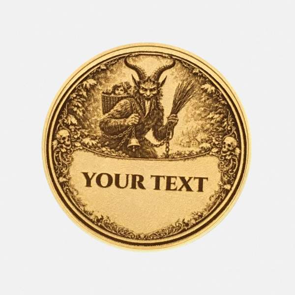 Prezent Krampus Personalizowana Moneta Ochronna z Grawerem