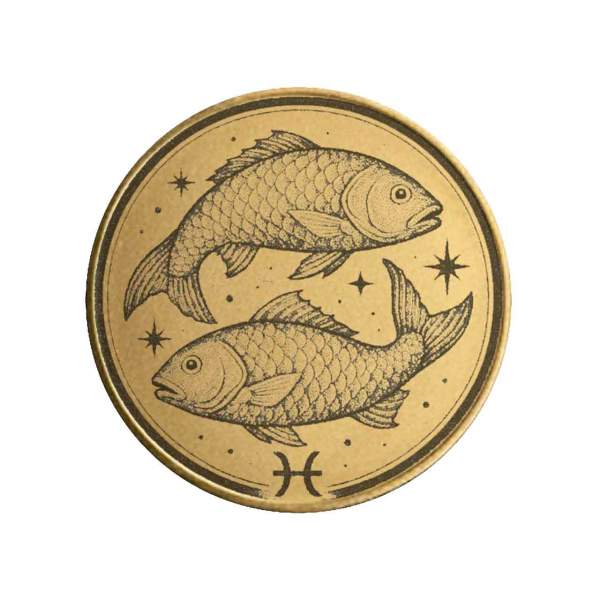 Gravurmünze Sternzeichen Fische personalisierbar