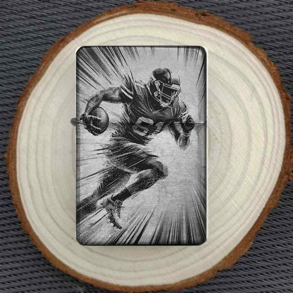 American Football Spieler Feuerzeug personalisierbar