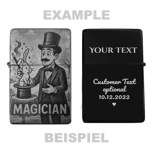 Magician Feuerzeug Zauberer mit persönlicher Gravur
