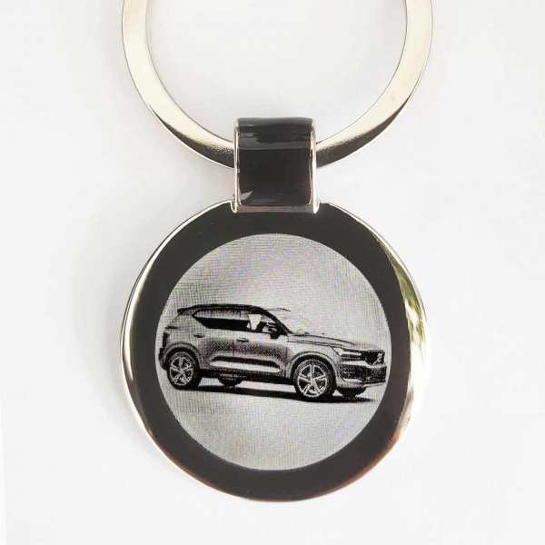 Volvo XC40 Grauvr Schlüsselanhänger personalisiert - original Fotogravur