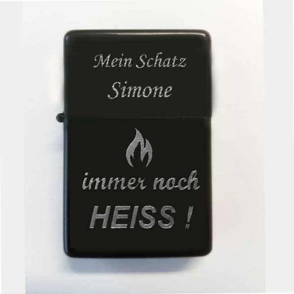 immer noch heiss - Gravur Feuerzeug personalisiert
