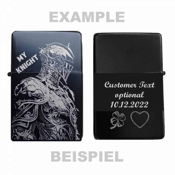 Knight lighter with text engraving on request