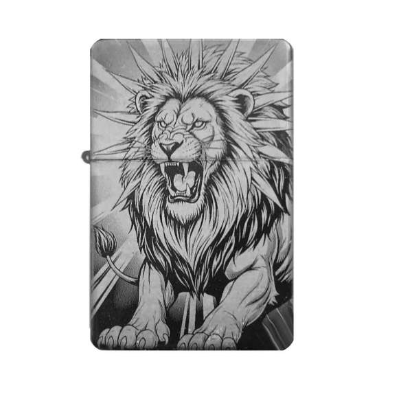 Löwenkopf Feuerzeug mit Gravur | optional personalisiert | Shop-Fotogravur.de