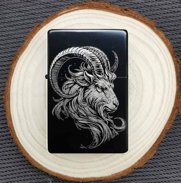 Steinbock Feuerzeug mit Gravur Steinbock Sternzeichen personalisiertes Geschenk