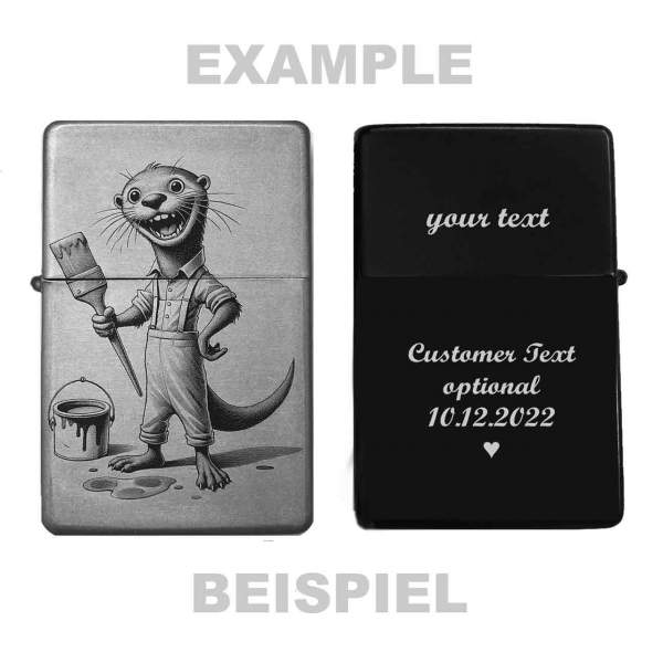 Feuerzeug Otter Anstreicher Maler – personalisierbar