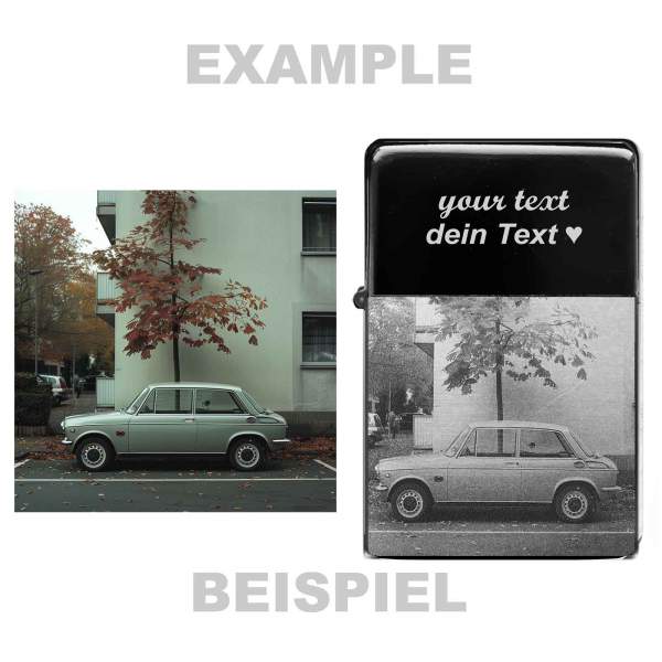 Mein Auto Foto Feuerzeug personalisiertes Fotogeschenk mit Gravur