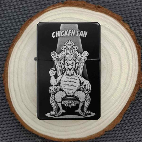 Huhn Fan-Motiv Feuerzeug Chicken optional personalisiert