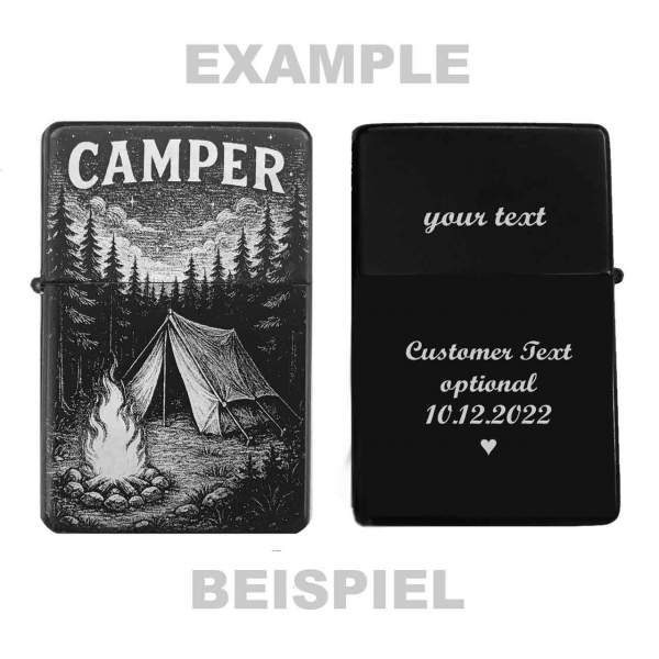 Feuerzeug Camper Zelt – personalisierbar