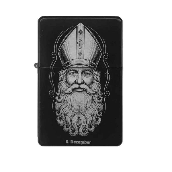 Sankt Nikolaus Feuerzeug mit Gravur | optional personalisiert | Shop-Fotogravur.de