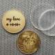 Preview: Skull Forever Coin – Eternal Love in Brass, personalized engraving