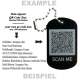 Vorschau: QR-Code Dogtag Schlüsselanhänger personalisiert