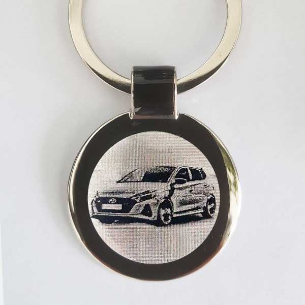 Hyundai i20n (2021) Gravur Schlüsselanhänger personalisiert - original Fotogravur