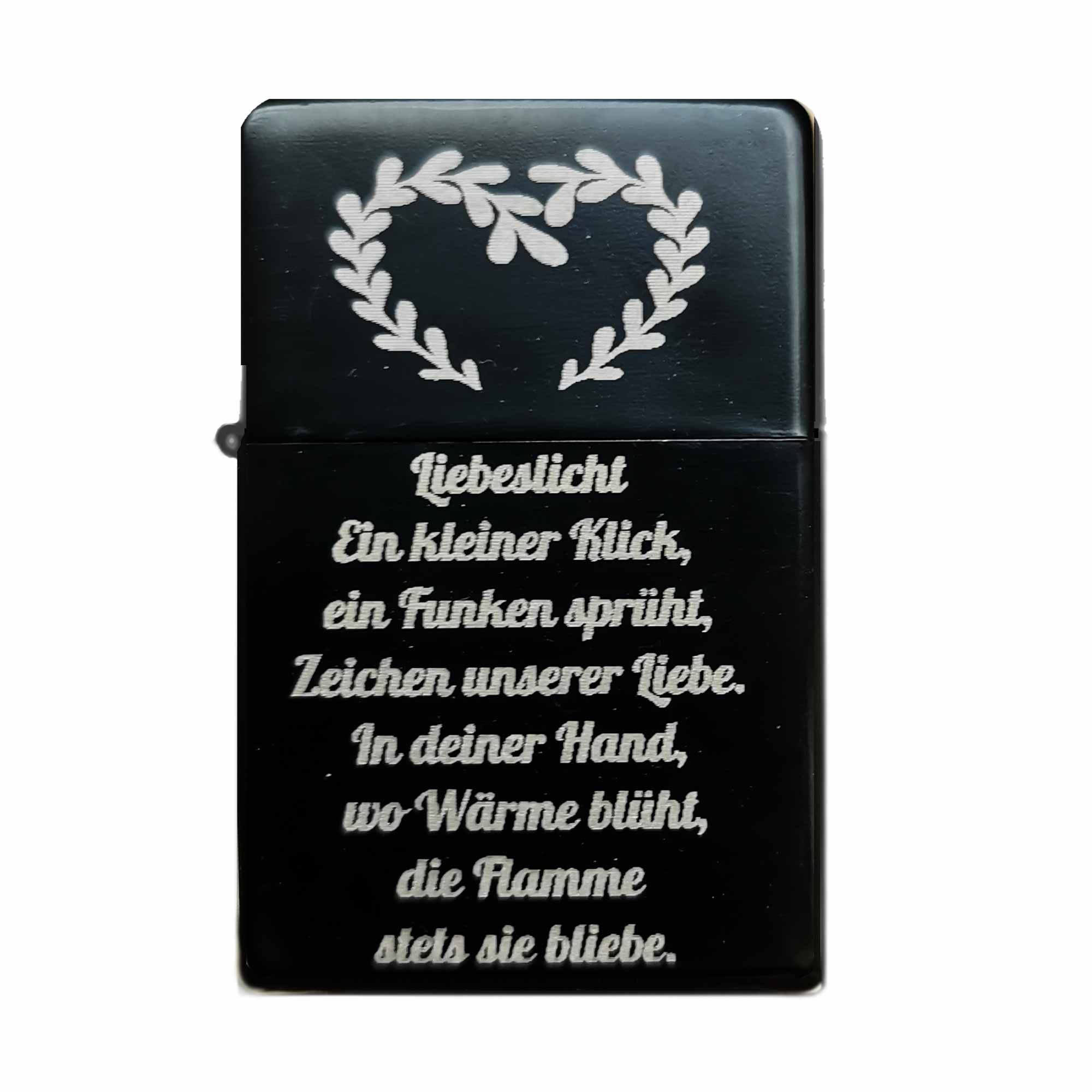 Feuerzeug mit Liebesgedicht opt. personalisiert geschenk verliebte