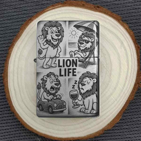 Feuerzeug Löwe – Life – personalisierbar