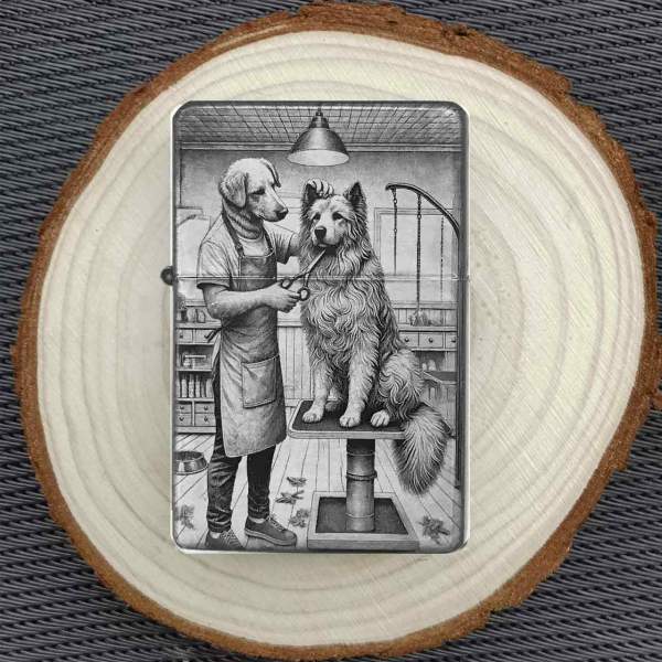 Feuerzeug Hundefriseur Groomer – personalisierbar