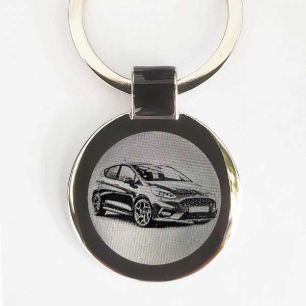 Ford Fiesta ST Modell 2018 Schlüsselanhänger personalisiert - original Fotogravur