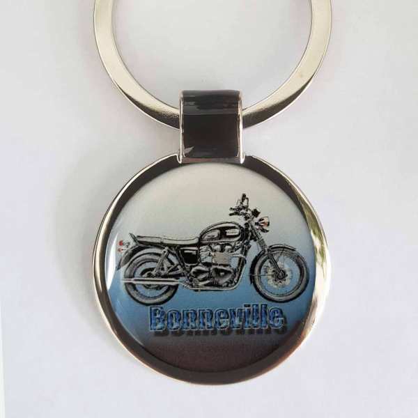 Bonneville Fotoschlüsselanhänger mit Gravur personalisiert
