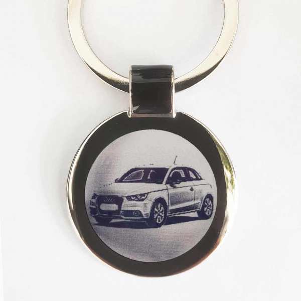 Audi A1 Schlüsselanhänger personalisiert mit Gravur