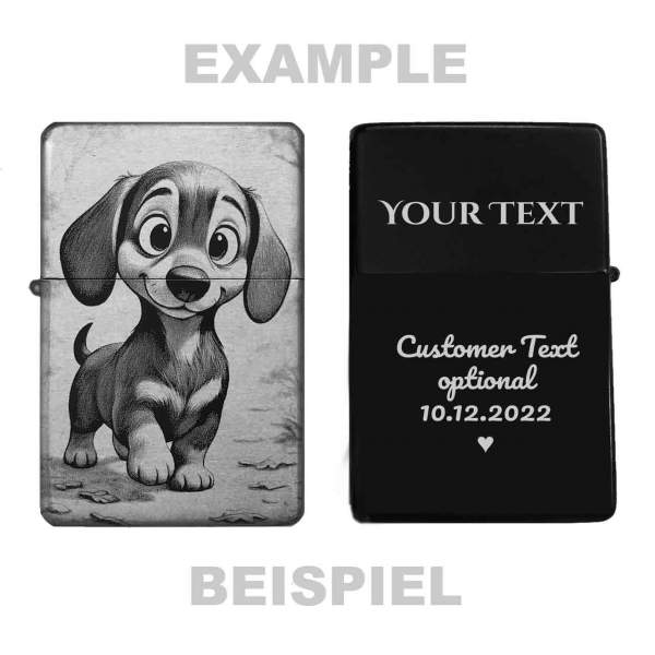 Feuerzeug Hunde Welpe – personalisierbar