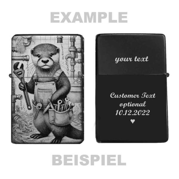 Feuerzeug Handwerker-Otter Hausmeister – personalisierbar