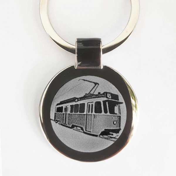 Strassenbahn Schlüsselanhänger personalisiert - original Fotogravur