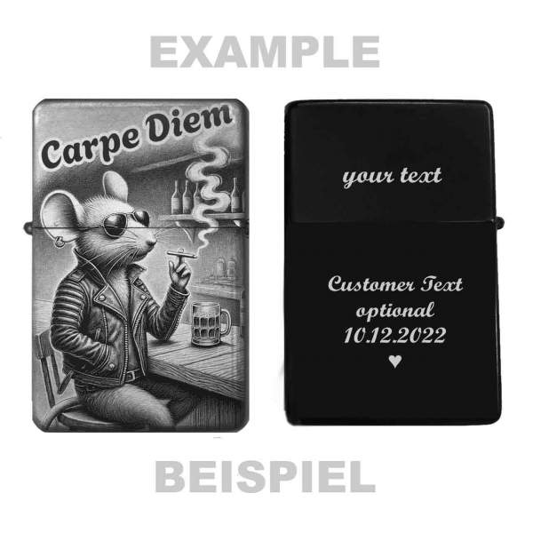 Feuerzeug Carpe Diem Maus – personalisierbar