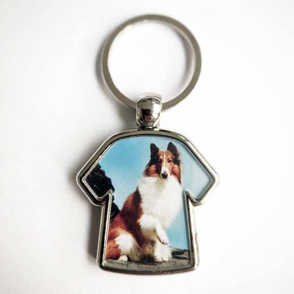 Hund Fotogeschenk Schlüsselanhänger personalisiert opt. mit eigenem Text