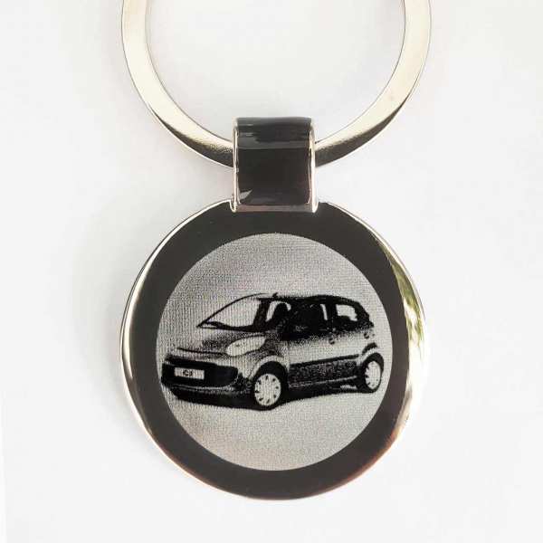 Citroen C1 Schlüsselanhänger personalisiert - original Fotogravur