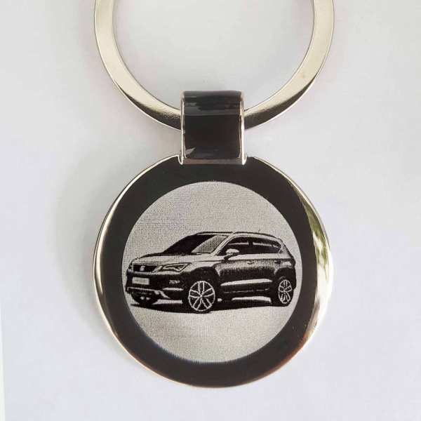 Seat Ateca Schlüsselanhänger personalisiert - original Fotogravur
