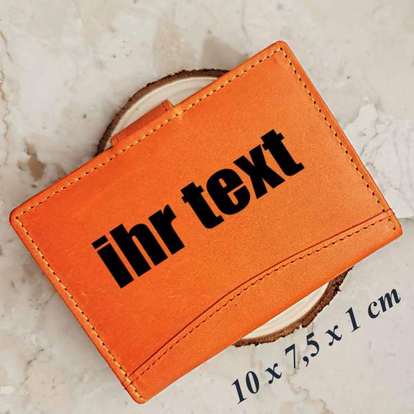 Kreditkartenetui mit Gravur Leder personalisiert Tillberg