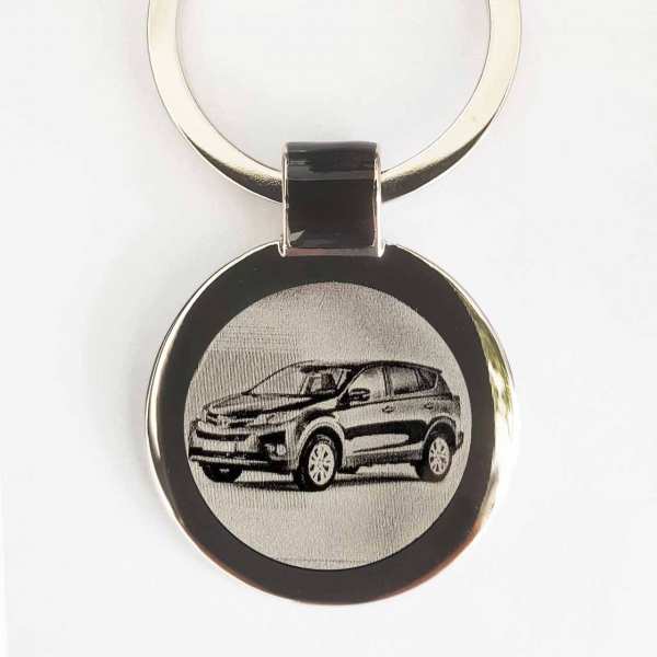 Toyota RAV4 Modell 2014 Schlüsselanhänger personalisiert mit Gravur