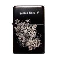 Tiger Feuerzeug mit Textgravur Tiger Feuerzeug mit Textgravur