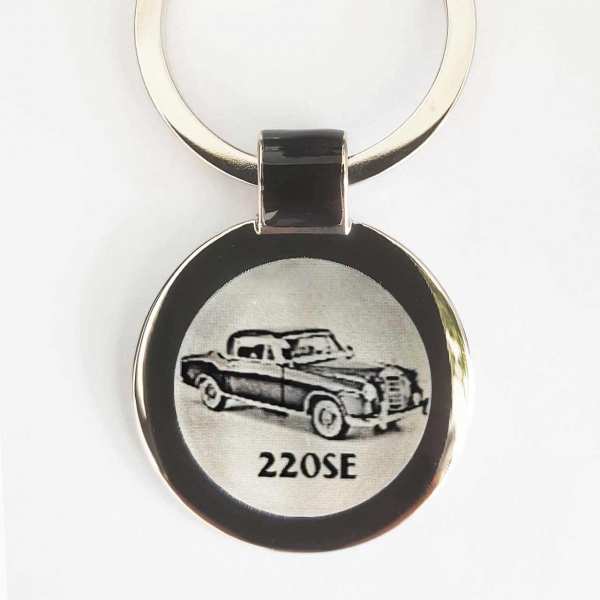 Mercedes 220SE Coupe Gravur Schlüsselanhänger personalisiert - original Fotogravur