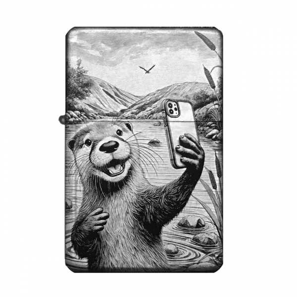 Sturmfeuerzeug "Selfie-Otter" – personalisierbar