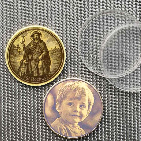 Cadeau Personnalisé Pièce Saint Roch avec Gravure